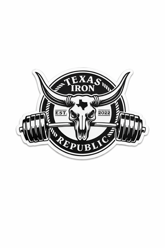 Texas Iron Republic Crest- Black/ White