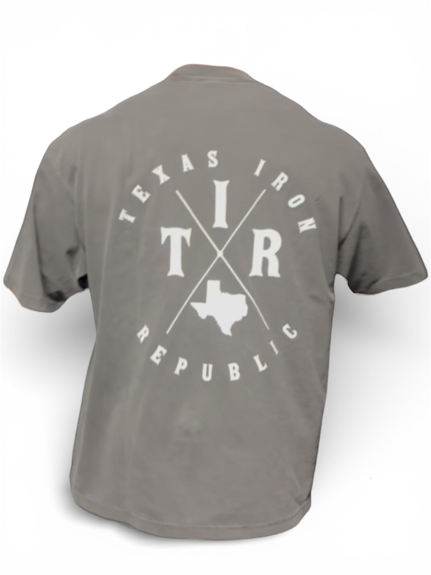 Texas Cross Emblem Tee- Dark Grey (Heavyweight)